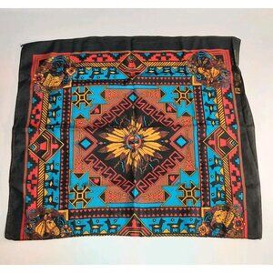Vintage Bandana Paris Accessories Native American Horse Eagle Fabric Panel USA